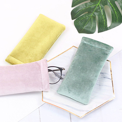 Unisex Multi-Functional Sunglasses Bag PU Leather Fleece Glasses Case Eyeglasses Protector Container Bag Eyewear Accessories ► Photo 1/6