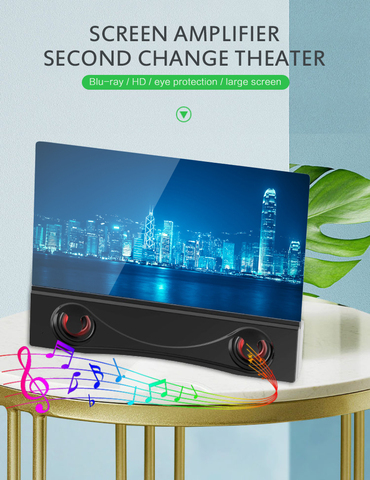 F12 UK 3D Mobile Phone Screen Magnifier Bluetooth Stereo Speaker HD Video Amplifier ► Photo 1/6