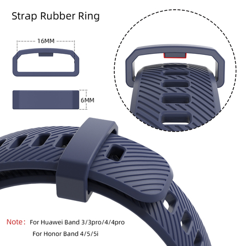 For Huawei Band 3 4 Pro Strap 3 Pcs Rubber Ring Retaining Ring For Honor band 4 5 Wristband Band Keeper Security Holder Retainer ► Photo 1/6