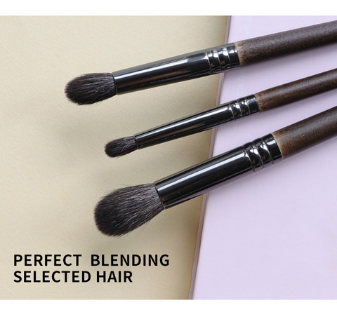 OVW 3 pcs Goat Hair Tapered Blending Makeup Brushes Eye Shadow Kit Make Up Brushes Set High Quality ► Photo 1/6