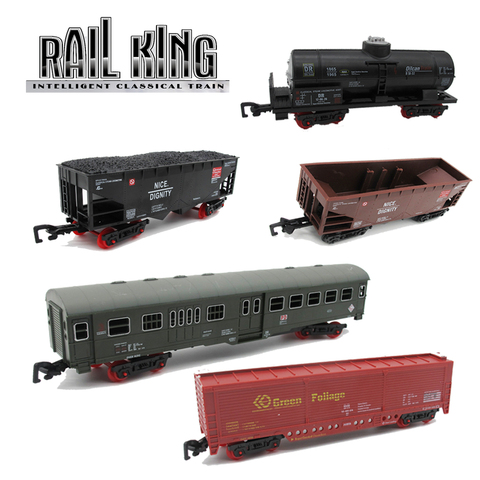 Train Track Cargo Car Carriage Wagons Models Guage Accessories DIY Toy Classic Electric Trains Rail King Railway Trian Track Set ► Photo 1/6
