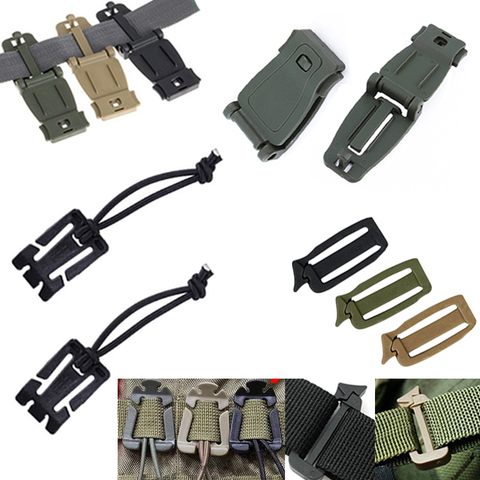 Molle Webbing quickdraw Attach Shackle Carabiner Clip Snap Backpack connect link Buckle Lock Grimlock Outdoor Camp Hike Mountain ► Photo 1/1