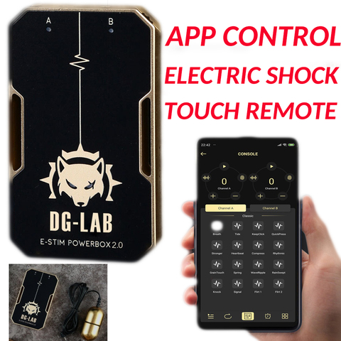 SM Electric Shock Adult Games APP Remote Control APP Electric Shock Tens Electro Device SM Player Sex Electrical Stimulator ► Photo 1/6