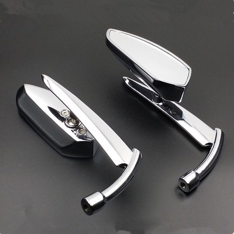 Custom Universal Motorcycle Rear View Mirrors For Harley Sportster 1200 Iron 883  Dyna Softail Fatboy Nightster Roadster ► Photo 1/6