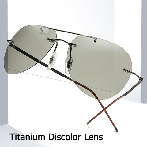 JackJad Ultralight Titanium Polarized Discolor Lens Sunglasses Driving Fishing Fold Hinge Brand Design Sun Glasses Oculos De Sol ► Photo 1/6