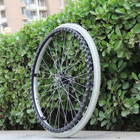 24-Inch Solid Tires Big Wheel Non-pneumatic Tires Wheelchair Rear Wheel ► Photo 1/4