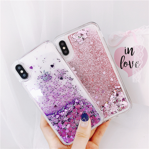 Liquid Silicon Phone Case Soft Cover for Samsung Galaxy A10 A20 A30 A40 A50 A60 A70 A80 M10 M20 M30 M40 A20e Glitter Coque Funda ► Photo 1/6