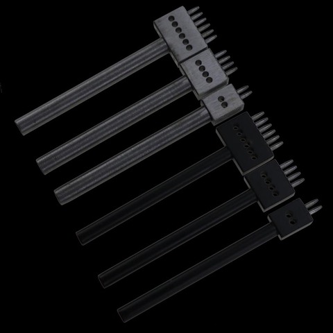 Group 4mm pitch 2/4/6 fork leather punching tool row punching interval hole craft round row punching ► Photo 1/6