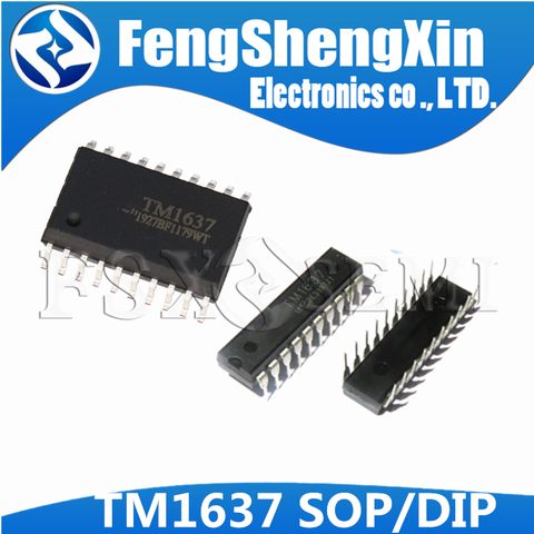5pcs TM1637 DIP-20 1637 DIP DIP20 SOP-20 SMD integrated circuit IC LED Digital tube driver chip ► Photo 1/4