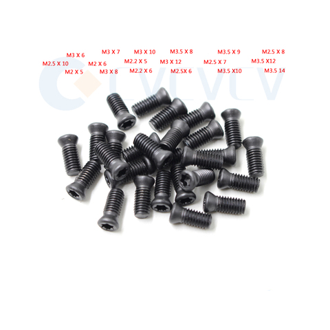 50Pcs M2X5 M2.0x6 M2.2X6 M2.5X7 M3X8 M3.5X9 Commonly Used Accessories Screw For CNC Lathe Turning Toolholder Machine Fixed Parts ► Photo 1/6