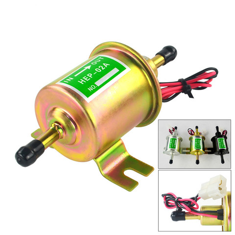 High Quality Low Pressure Universal Diesel Petrol Gasoline Electric Fuel Pump HEP-02A 12V 24V For Car Motorcycle ► Photo 1/6