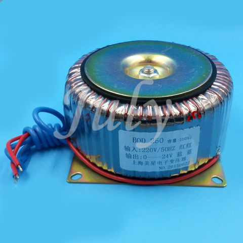250W BOD iron core toroidal transformer AC24V 10A AC monitoring transformer, all copper enameled wire ► Photo 1/2