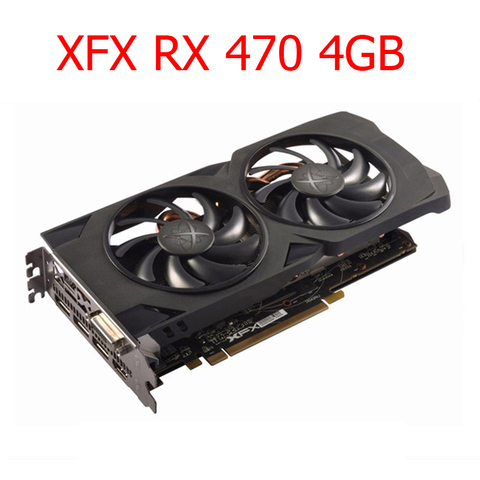 XFX RX 470 4GB Graphics Cards GPU AMD Radeon RX470 4GB 256bit Screen Video Card PUBG Computer Map PCI-E X16 Used Not Mining Card ► Photo 1/6