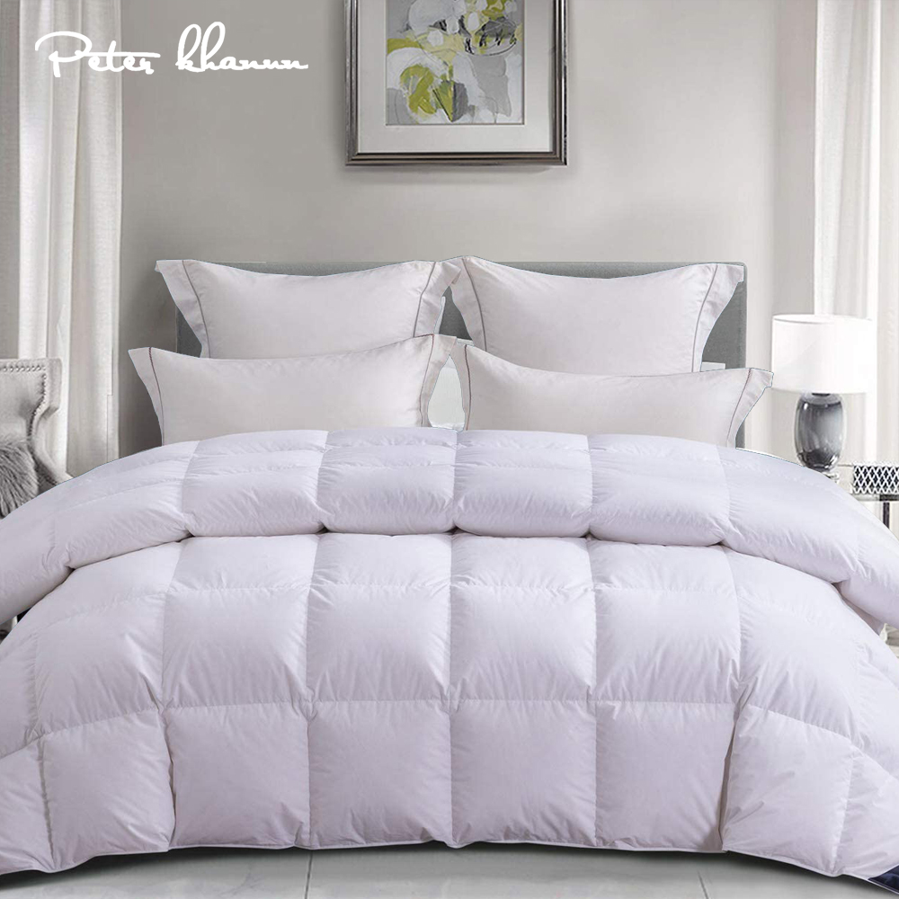 Buy Online Peter Khanun White Goose Down Filler Winter Quilt Comforter Duvet Blanket 100 Cotton Shell Twin Full Queen King Top Quality 018 Alitools