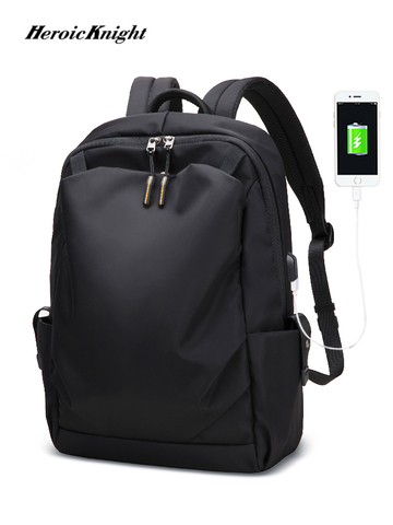 Heroic Knight New Waterproof Men's Backpack School backpack 15.6inch Laptop Bag Man USB Charging Travel Bag Korean Backpack ► Photo 1/6