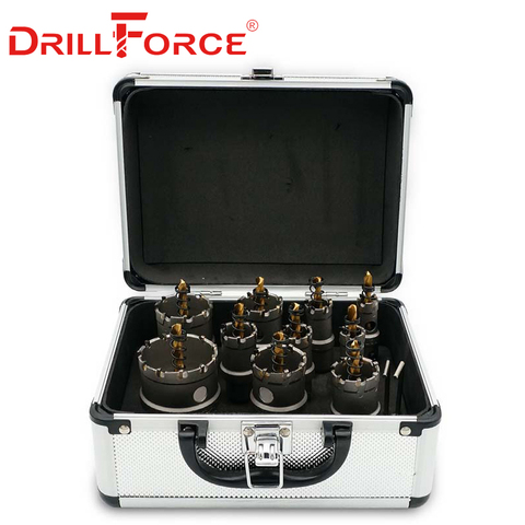 Drillforce TCT Hole Saw Drill Bit Sets Alloy Carbide Cobalt Steel Cutter Stainless Steel Plate Iron Metal ► Photo 1/6