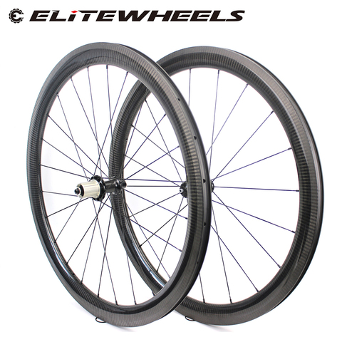 ELITEWHEELS Taiwan Powerway R36 Hub 700c Carbon Road Bike Wheel 30 35 38 45 47 50 55 60 88mm Tubeless Clincher Tubular Wheelset ► Photo 1/6