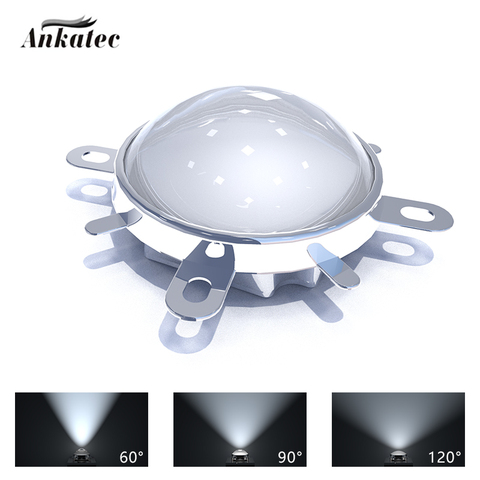 1 set 44mm LED lens Optical glass 60 90 120 degree reflector collimator Fixed bracket 20W 30W 50W 100W COB High Power Chip ► Photo 1/6