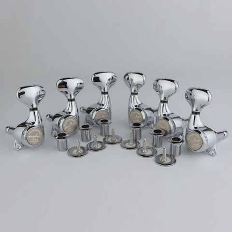 Guyker Guitar Machine Heads 1:21 Rear Locking Tuners Guitar Tuning Pegs Tuners for ST TL SG Style Electric Guitars Chrome ► Photo 1/5