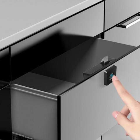 Drawer Intelligent Electronic Lock File Cabinet Lock Storage Cabinet Fingerprint Lock Cabinet Door Fingerprint Lock Furniture ► Photo 1/6