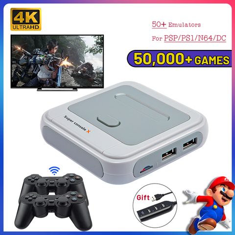 Retro WIFI TV Game Console With 42000 Games With 2.4G Wirelless Controllers 4K HDMI/AV Video Game Consoles For PSP/N64/DC/NDS/PS ► Photo 1/6