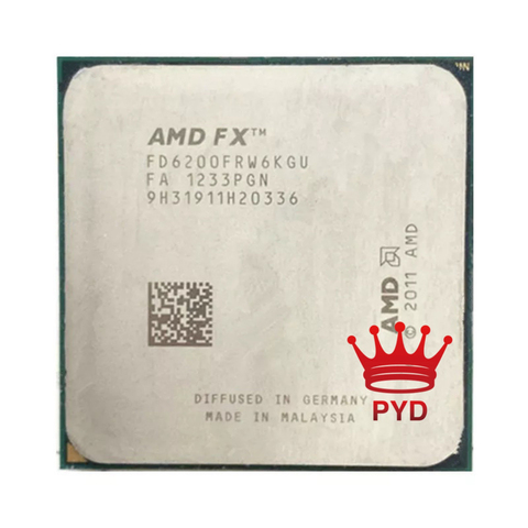 AMD FX-Series FX-6200 FX 6200 3.8 GHz Six-Core CPU Processor FD6200FRW6KGU Socket AM3+ ► Photo 1/1