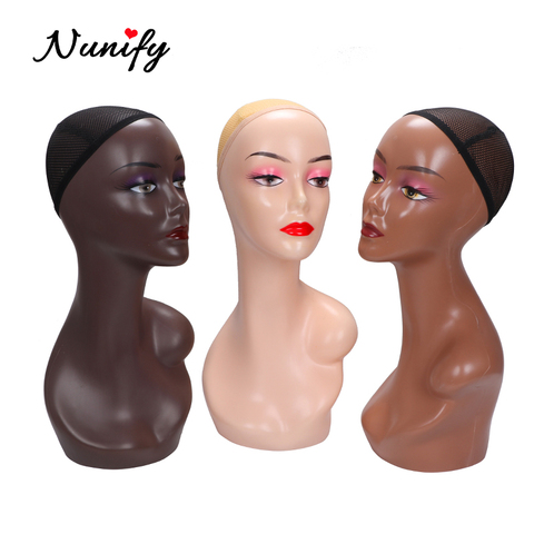 Nunify Mannequin Head With Stand Wigs Glasses Cap Display Holder Stand Model Drop Shipping Wig Head With Stand Wig Holder ► Photo 1/6