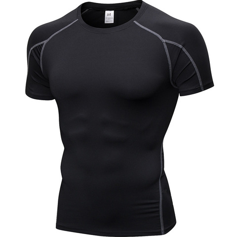Quick Dry Running Shirt Men Rashgard Fitness Sport Gym T-shirt Bodybuilding Gym Clothing Workout Short Sleeve Tshirt For Men ► Photo 1/6