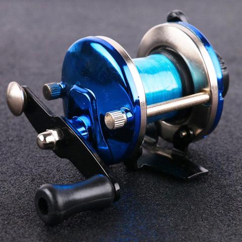 Metal Fishing Drum Wheel Labor-Saving Mini Trolling Ice Fishing Reel Spinning Wheel Adjustable Wheel Fish Tackle Tool With Line ► Photo 1/6