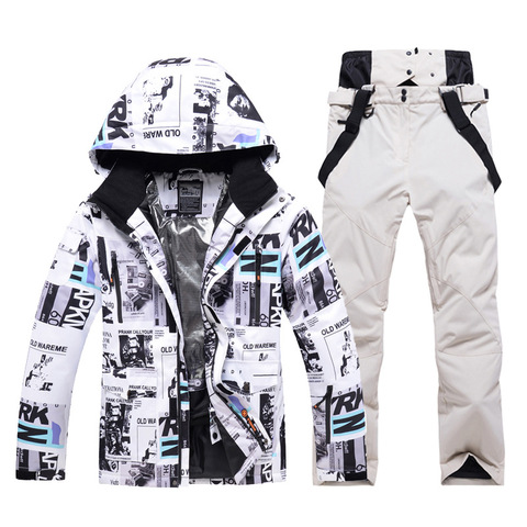 2022 New Men Women Couples Ski Suit Winter Windproof Thick Warm Skiing Jacket and Pants Set Outdoor Snow Snowboarding Costumes ► Photo 1/6