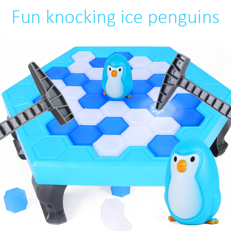 Mini Table Box Ice Breaking Save The Penguin Interactive Family Fun Game Toy 