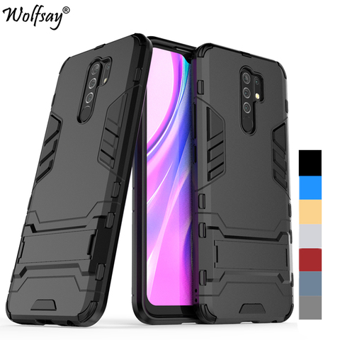 For Cover Xiaomi Redmi 9 Case Hybrid Stand Silicone Armor Phone Case For Redmi 9 8 8A 7A 7 10X 4G Cover For Redmi Note 9 9S 8 T ► Photo 1/6