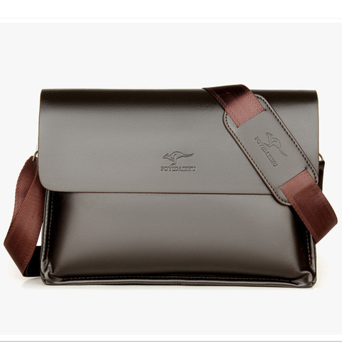 Men's Brand Designer Kangaroo Shoulder Bag Business office man Messenger Bag Brand Leather Crossbody bags Male Laptop bag Casual ► Photo 1/6