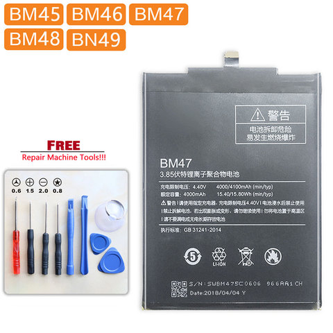 For Xiaomi Redmi Max 2 Note 3 Pro  3 3S 3X  4X/ Mi Note 2 Max   Battery BM45 BM46 BM47 BM48 BM49 ► Photo 1/6