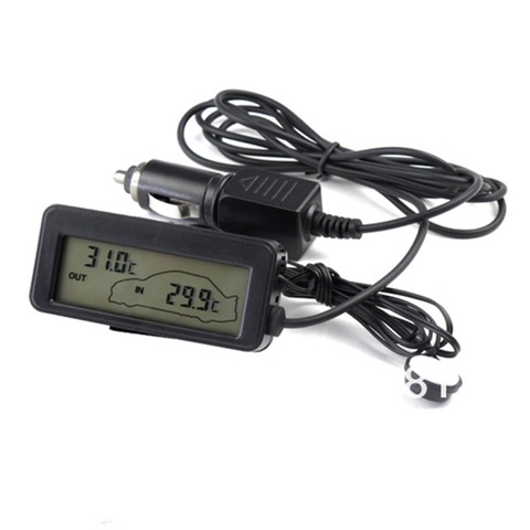 mini thermometer Car thermometer 12v digital backlight mini LCD car inside and outside thermometer ► Photo 1/6