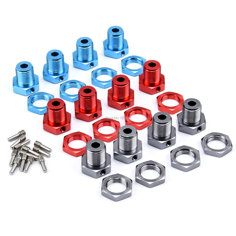 Aluminum Wheel hubs 17mm Hex Nuts Threadlock Replace 5353X for RC Traxxas 1/10 E-Revo E-Maxx Revo 3.3 Slayer Pro 4x4 Summit XO-1 ► Photo 1/6