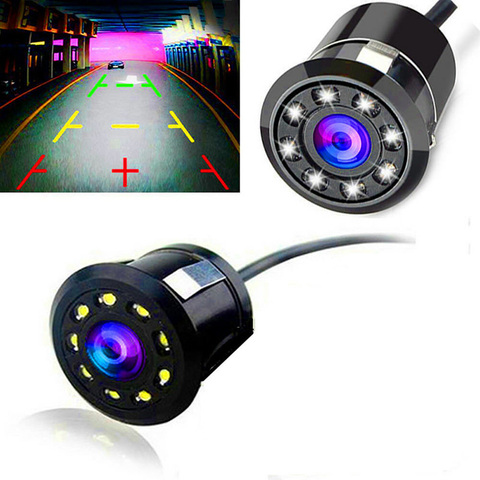 8 LED Night Vision Waterproof Reversing Cam Wide Degree New Car Rear View Camera Universal Backup Reverse Parking Camera ► Photo 1/4