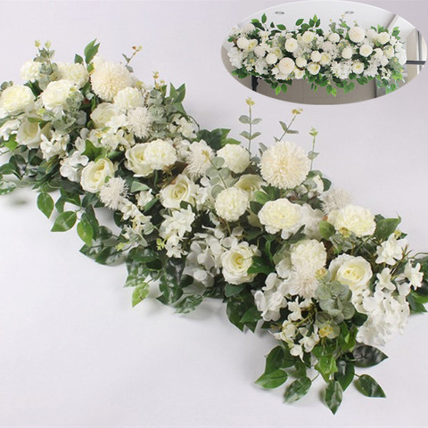 50/100cm DIY Wedding Artificial Rose Flower Row Wall Arrangement Supplies Artificial Flower Row Decor Wedding Iron Arch Backdrop ► Photo 1/6