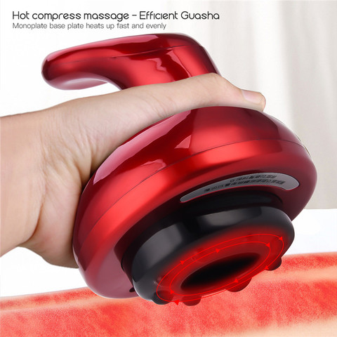 USB Rechargeable Body Guasha Scraping Massager Stimulate Acupoints Cup Suction Meridian Dredge Massage Therapy Slimming Device ► Photo 1/1