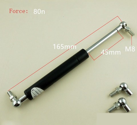 free shipping 165mm central distance, 45mm stroke, Ball End Lift Support Auto Gas Spring, Shock absorber 80n ► Photo 1/1