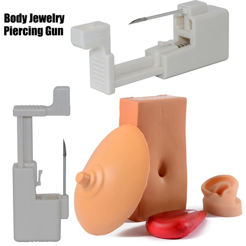 Disposable Sterile Body Jewelry Piercing Gun Unit Nipple Ring Tongue Bar Navel  Ring Labret Piercer Kit Piercing Tool ► Photo 1/6
