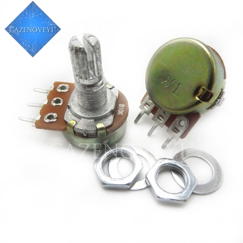 5pcs/lot WH148 15mm Shaft Amplifier Dual Stereo Potentiometer B1K B2K B5K B10K B20K B50K B100K B500K 3Pin 1K 2K 5K 10K 50K 100K ► Photo 1/6