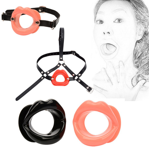 3 Types Open Mouth Gag Sex Toys For Woman Rubber Leather  O Ring Mouth Gag BDSM Bondage Restraints Sex Tools Adult Games ► Photo 1/6