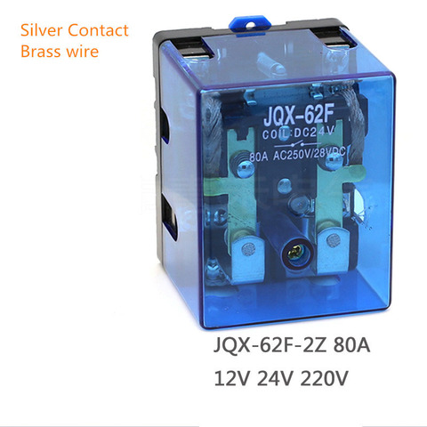 High Power Relay JQX-62F 1Z 2Z 80A 120A DC12V DC24 AC220 ► Photo 1/3