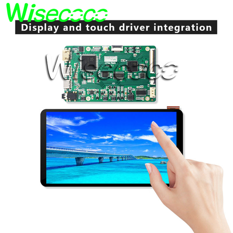 Wisecoco 5.5 inch 1920x1080 ips lcd screen fhd  display  + hdmi Driver board +i2c touch panel build-in speaker earphone jack ► Photo 1/6