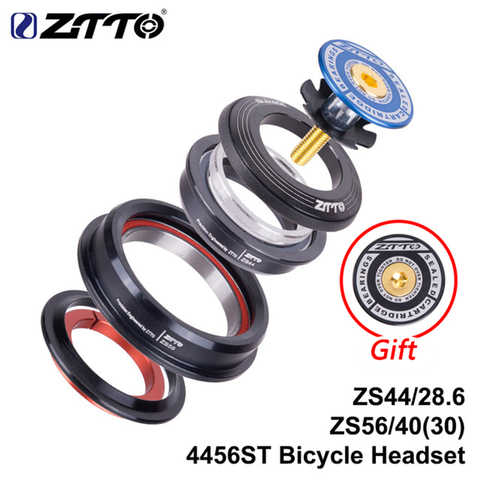 ZTTO MTB Bike steering column Internal Headset 44mm 56mm Tapered Tube fork Straight 45 Degree ZS44 ZS56 Bike Threadless Headset ► Photo 1/6