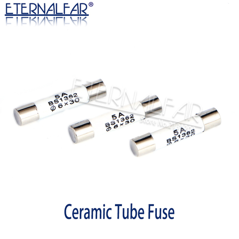 BS1362 High Pressure smelt To break Ceramics Fuse RO58 6*30mm Fuse 500V 250V 0.5A 1A 2A 3A 4A 5A 8A 10A 13A 15A 16A 20A 25A 30A ► Photo 1/4