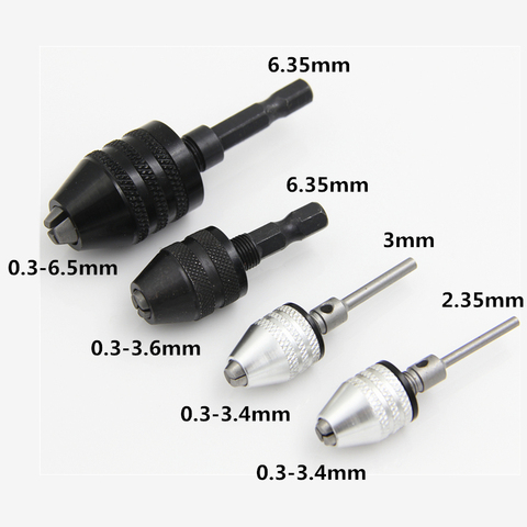 1pc 6.35mm Quick Change Keyless Drill Bit Chuck Hex Shank Adapter Converter Tool ► Photo 1/6