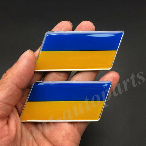 2x Ukraine Flag Car Emblem Badge Fender Motorcycle Fairing Decals Sticker ► Photo 1/4