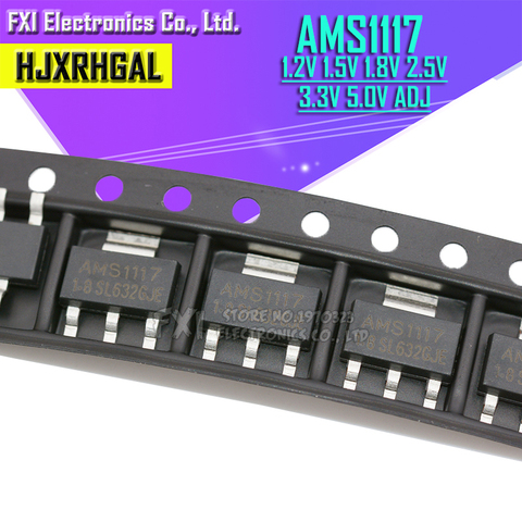 50PCS AMS1117 series AMS1117-3.3V AMS1117-ADJ AMS1117-1.8V AMS1117-1.2V AMS1117-5.0V AMS1117-2.5V AMS1117-3.3 AMS1117-5.0 ► Photo 1/3